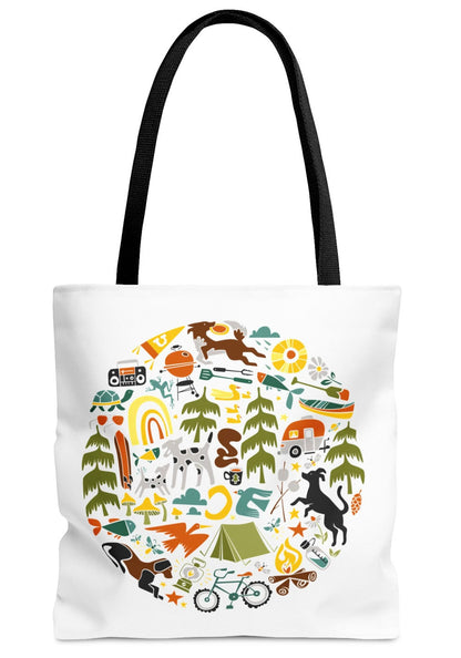 Camp Dogs Tote Bag