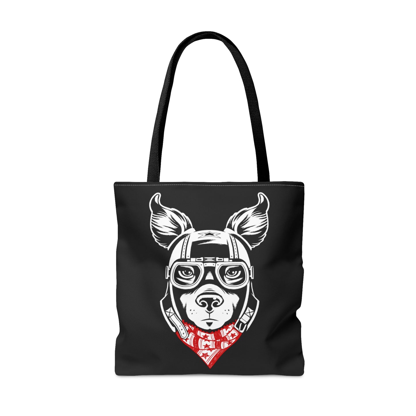 Black Motorcycle Dog Tote Bag