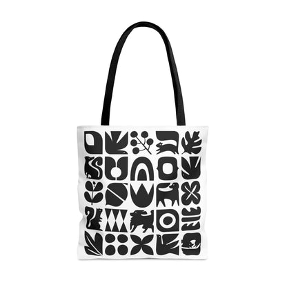 Graphic Dogs and Squirrels Tote Bag