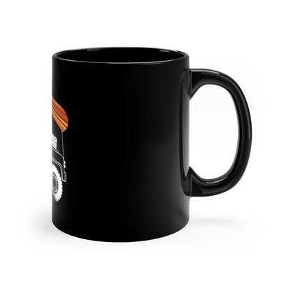 Camping Dog 11oz Black Mug