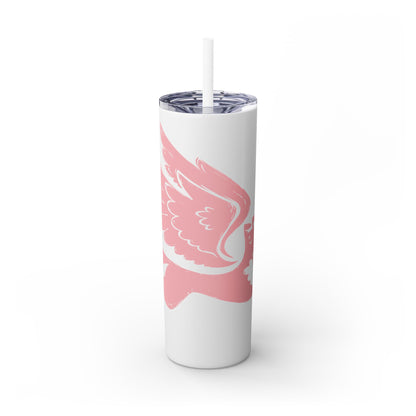 Angel Dog Skinny Tumbler with Straw, 20oz