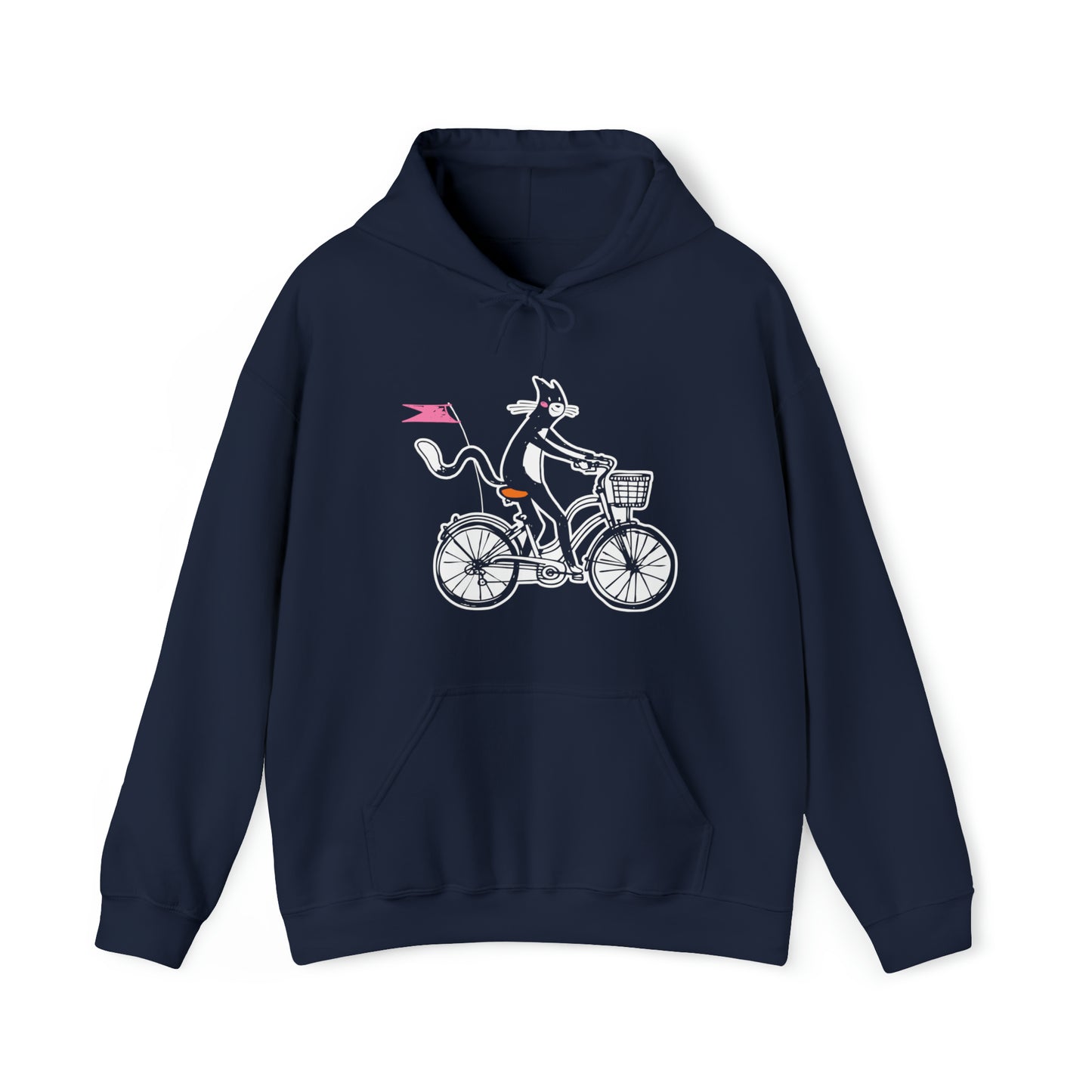 Bicycle Cat Women's Hooded Sweatshirt