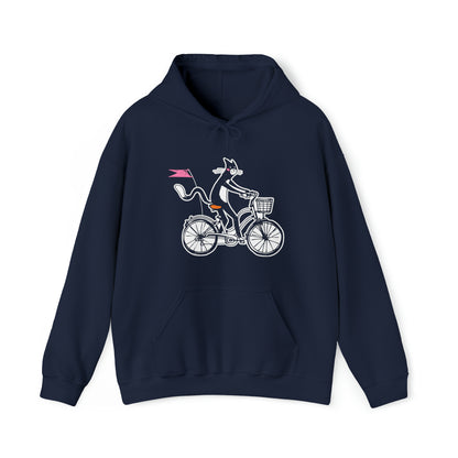 Bicycle Cat Women's Hooded Sweatshirt