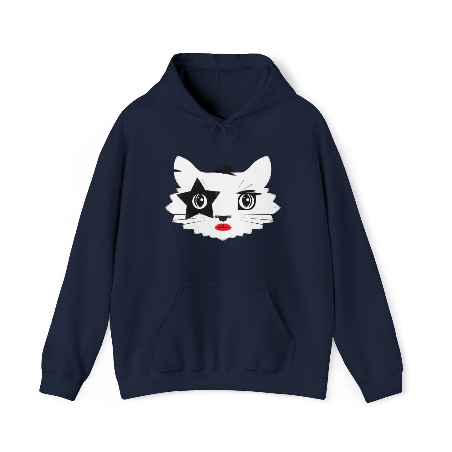 Rock 'n' Roll Cat Men's Hooded Sweatshirt