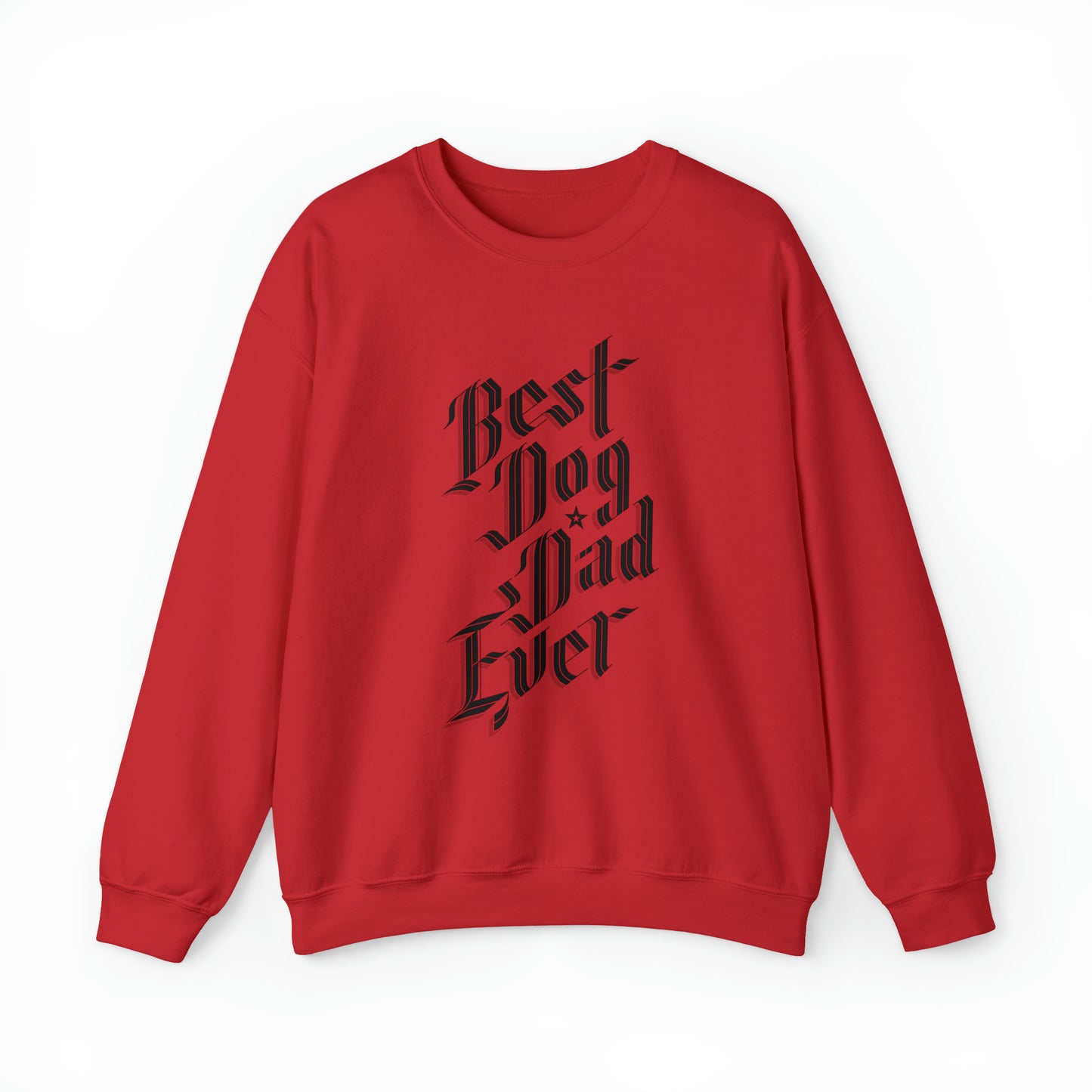 Best Dog Dad Ever Men's Heavy Blend Crewneck Sweatshirt