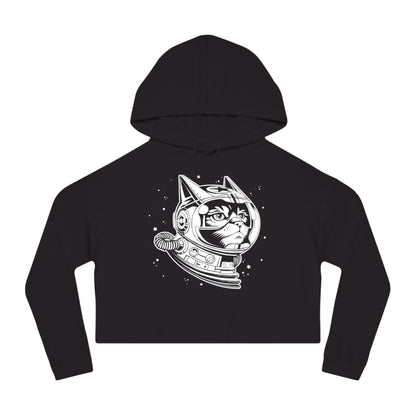 Space Cat Women’s Cropped Hooded Sweatshirt