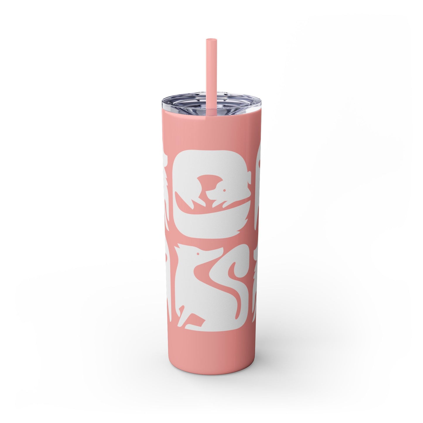 Graphic Dogs Skinny Tumbler with Straw, 20oz