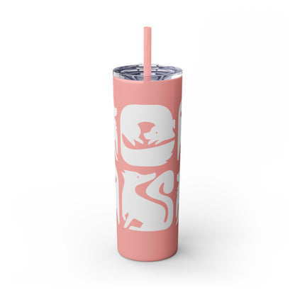 Graphic Dogs Skinny Tumbler with Straw, 20oz