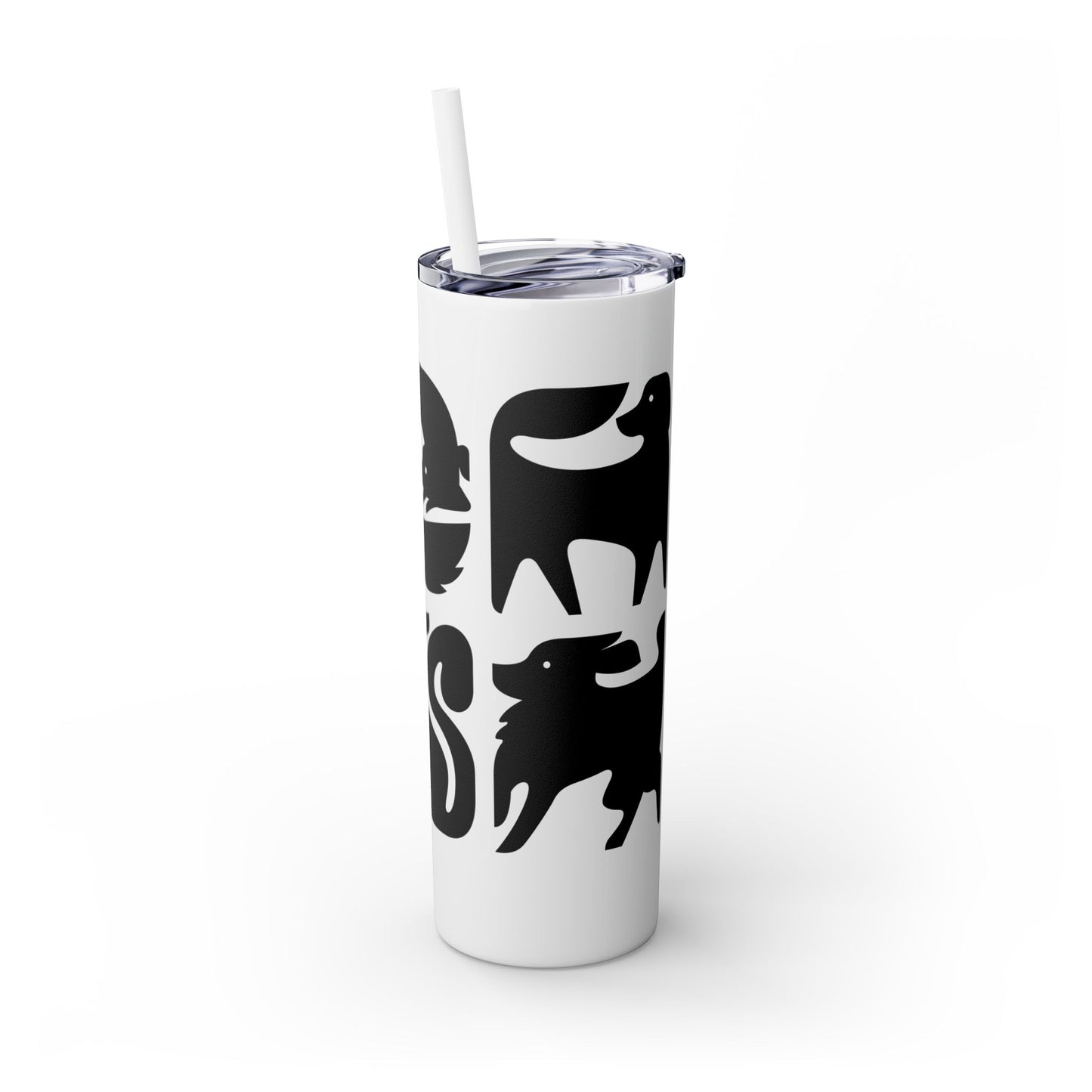 Graphic Dogs Skinny Tumbler with Straw, 20oz