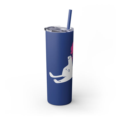 Icecream Pooch Skinny Tumbler with Straw, 20oz