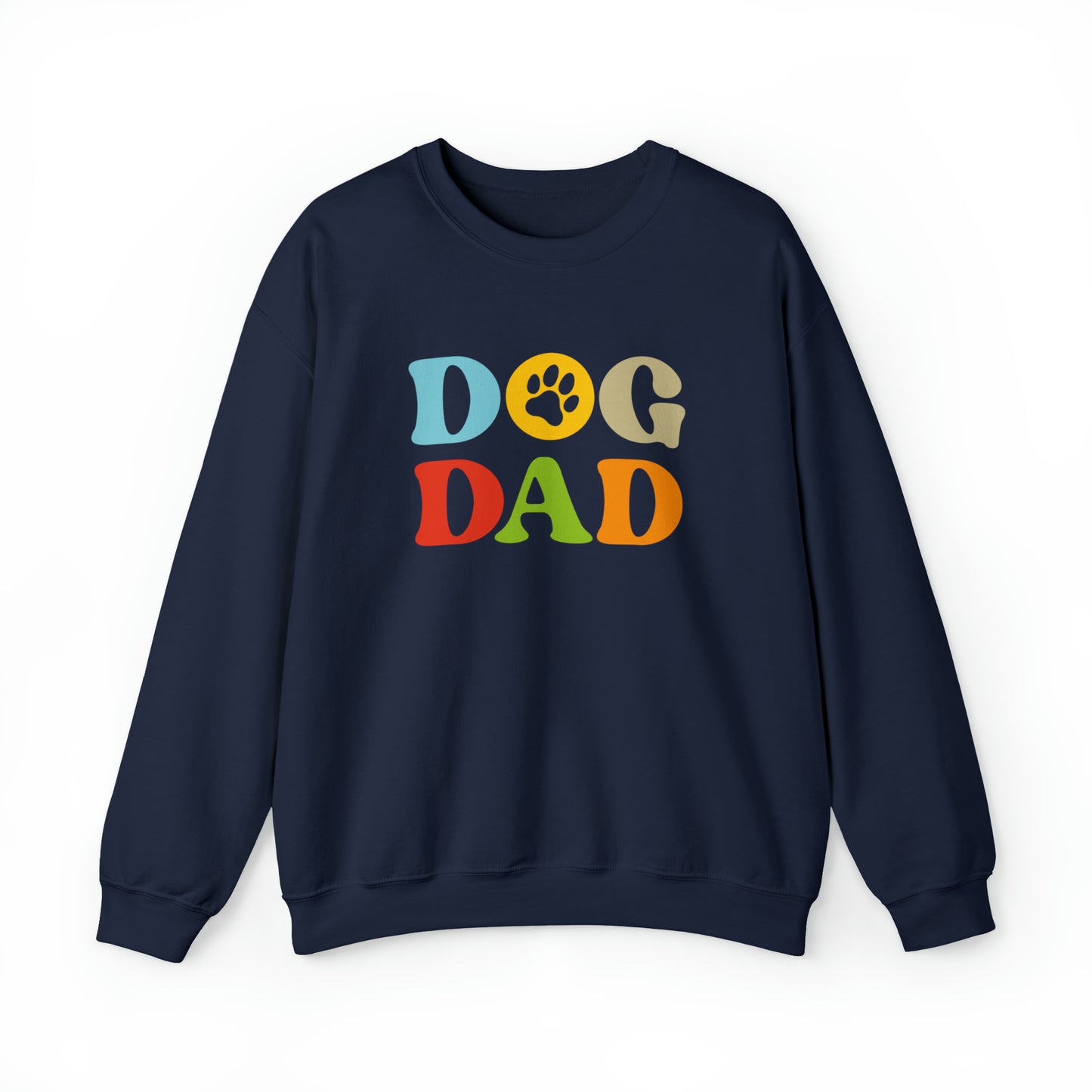 Colorful Dog Dad Men's Heavy Blend Crewneck Sweatshirt