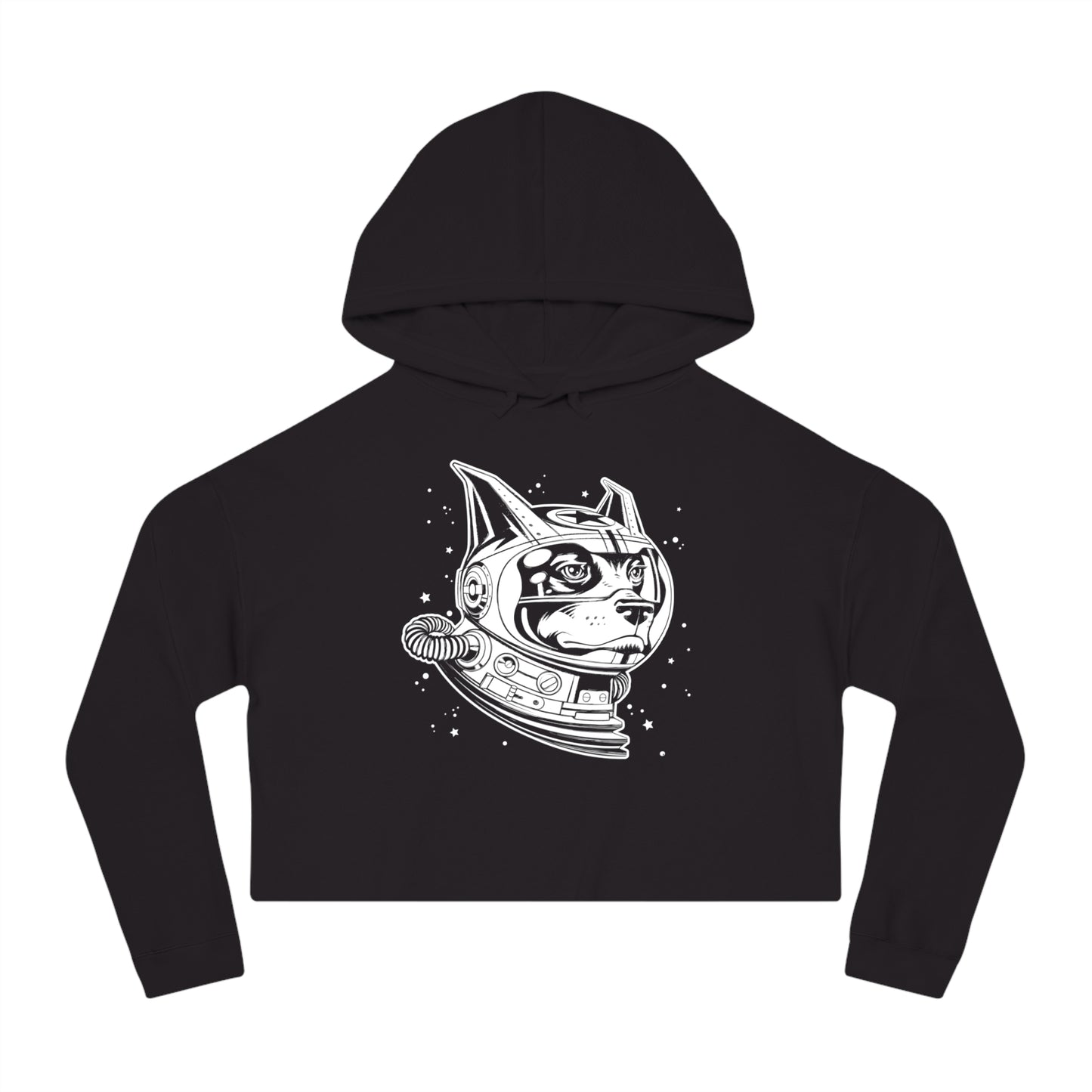 Space Dog Women’s Cropped Hooded Sweatshirt