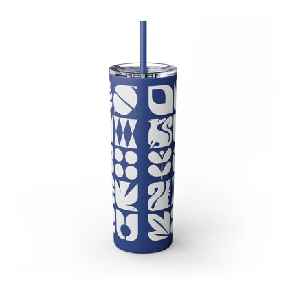 Graphic Dogs and Squirrels Skinny Tumbler with Straw, 20oz