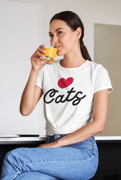 Love Cats Script Women's Graphic Tee