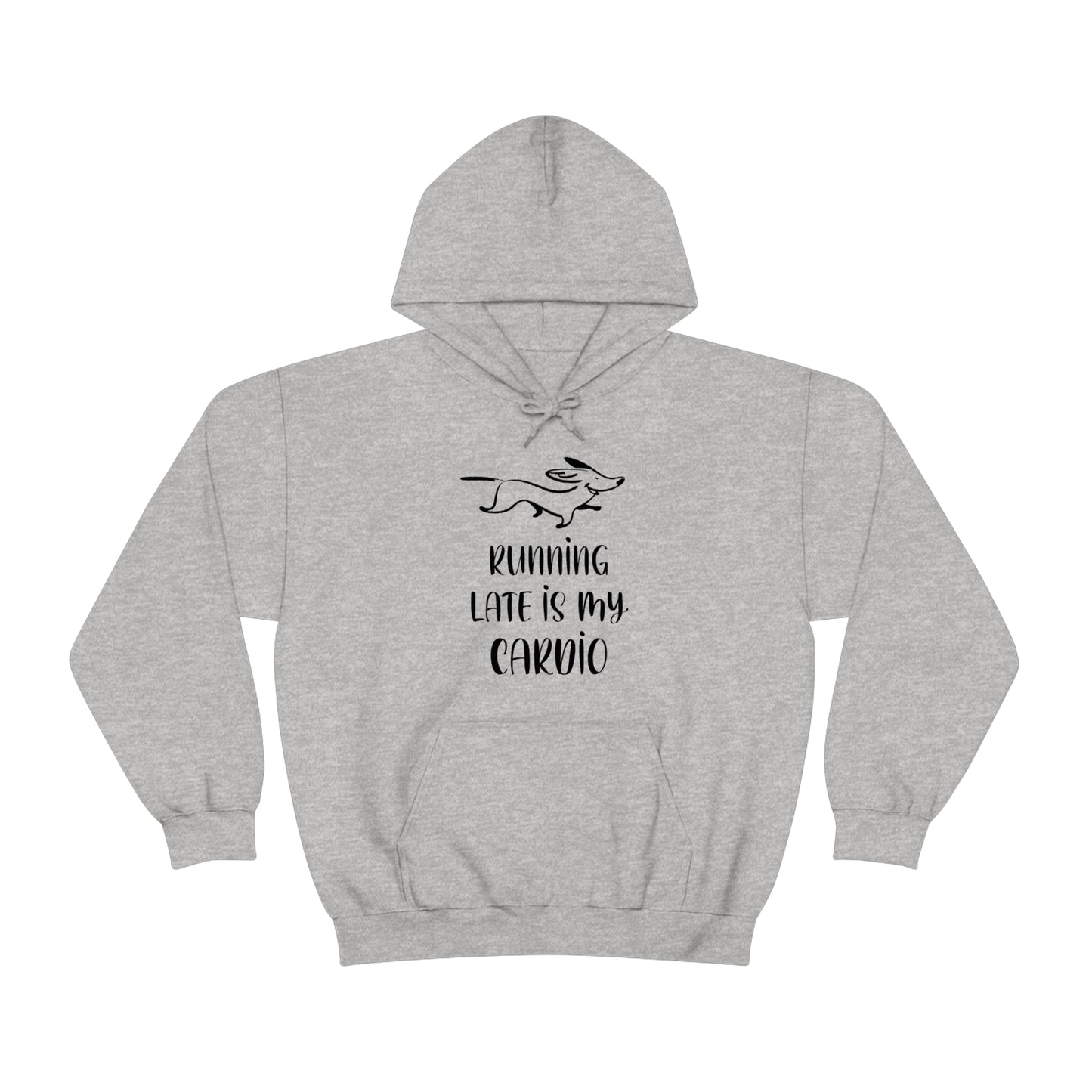 Running Late Is My Cardio Men's Hooded Sweatshirt