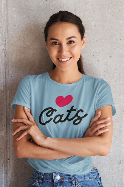 Love Cats Script Women's Graphic Tee