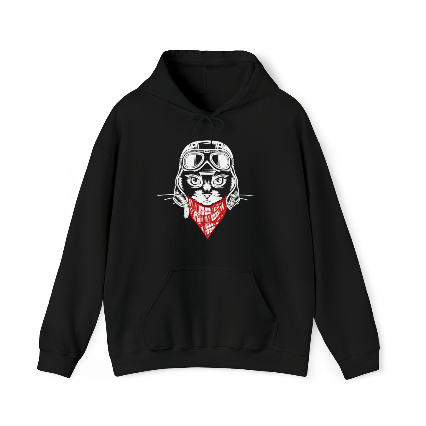 Motorcycle Cat Men's Hooded Sweatshirt