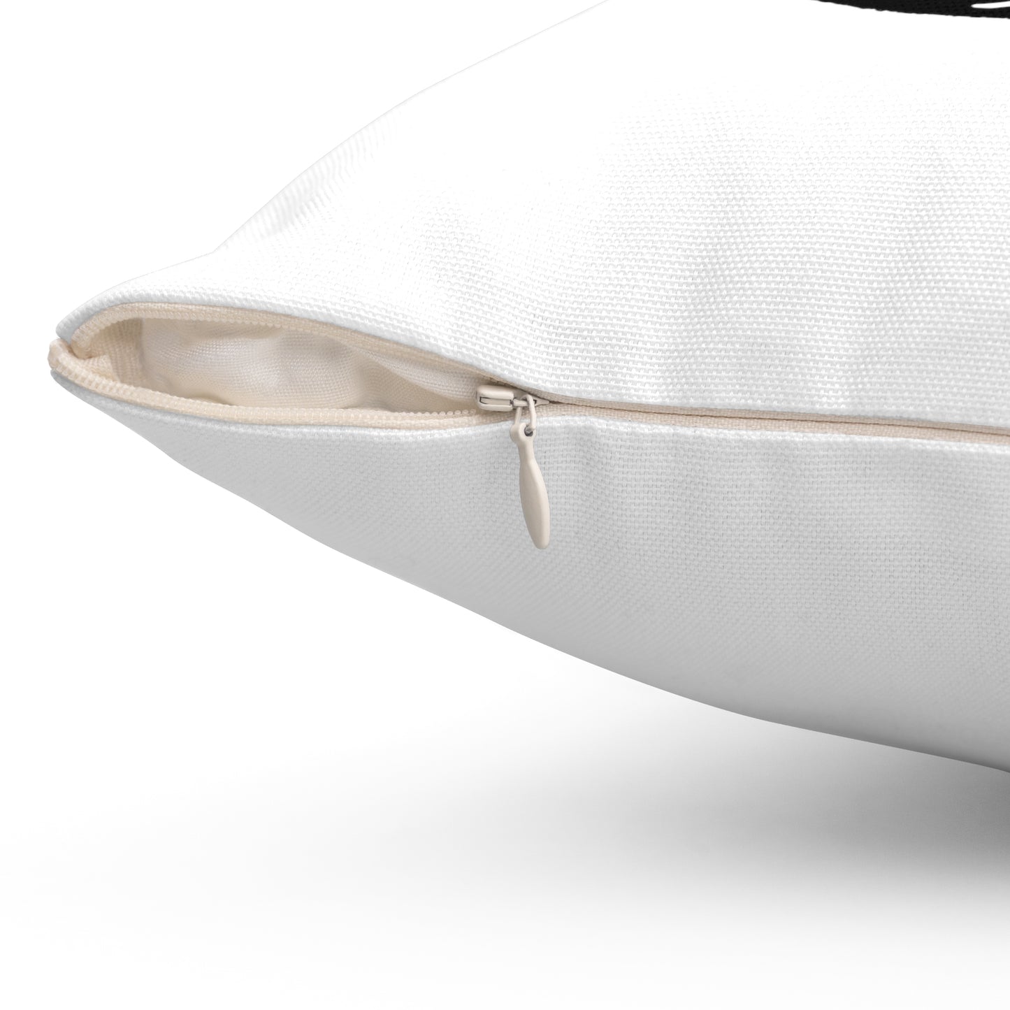 Yin Yang Spun Polyester Square Pillow