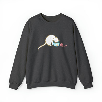 Cat & Fishbowl Women's Heavy Blend Crewneck Sweatshirt