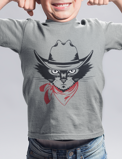 Cowboy Cat Kid’s Heavy Cotton Graphic Tee