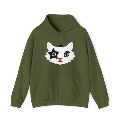 Rock 'n' Roll Cat Men's Hooded Sweatshirt