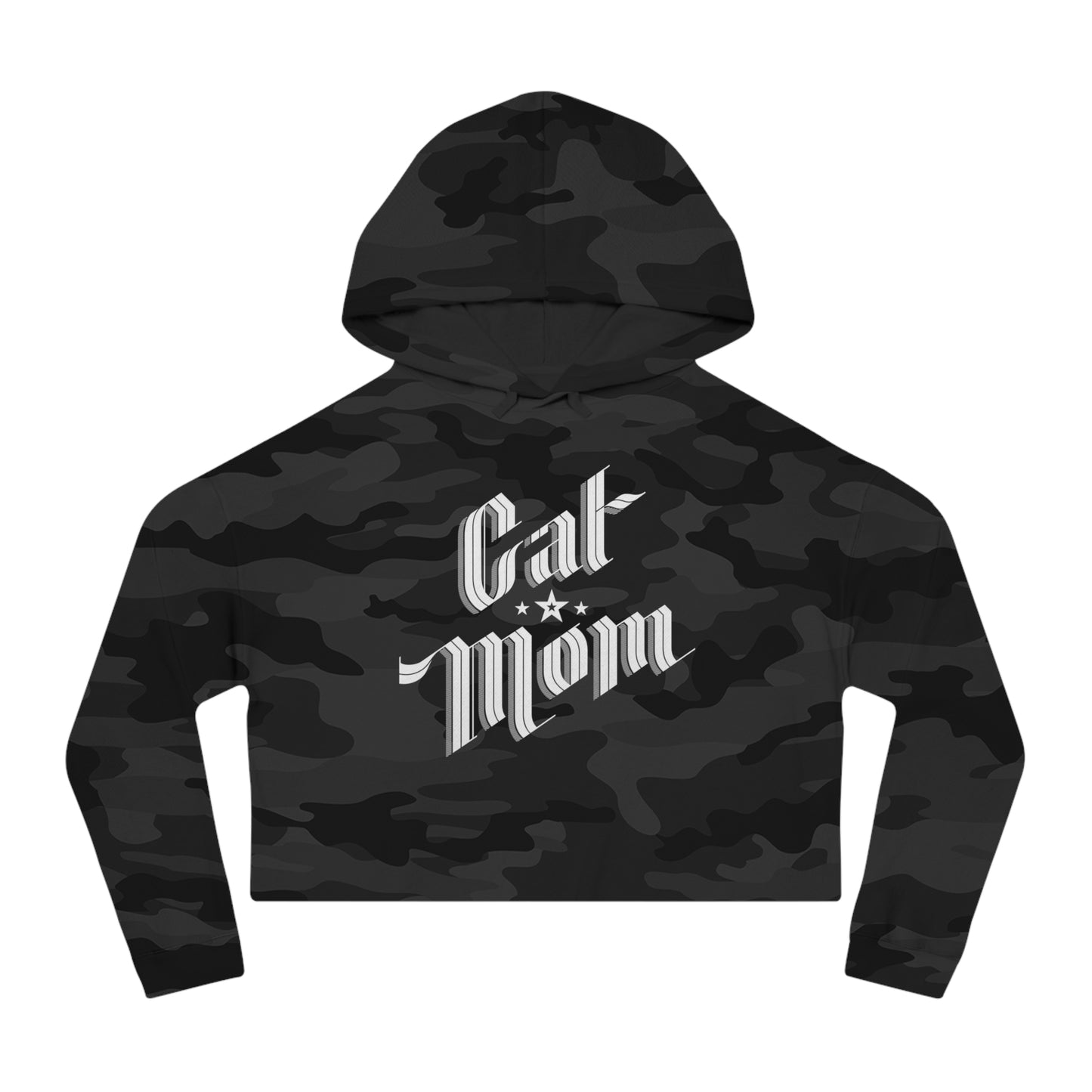 Cat Mom Women’s Cropped Hooded Sweatshirt