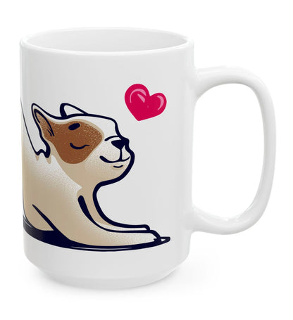 Yoga Dog Ceramic Mug 15oz