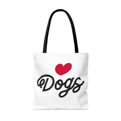 Love Dogs Script Tote Bag