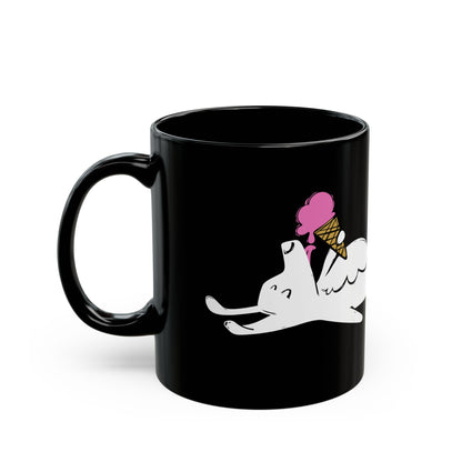 Icecream Pooch 11oz Black Mug