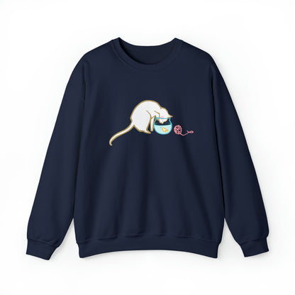 Cat & Fishbowl Women's Heavy Blend Crewneck Sweatshirt