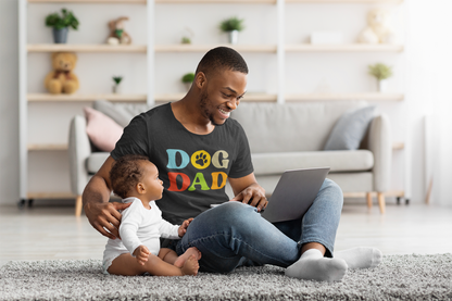 Colorful Dog Dad Men's Graphic Tee