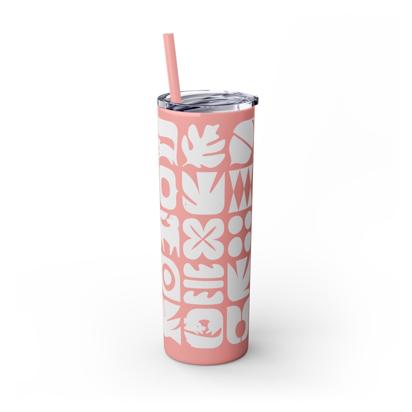 Graphic Dogs and Squirrels Skinny Tumbler with Straw, 20oz