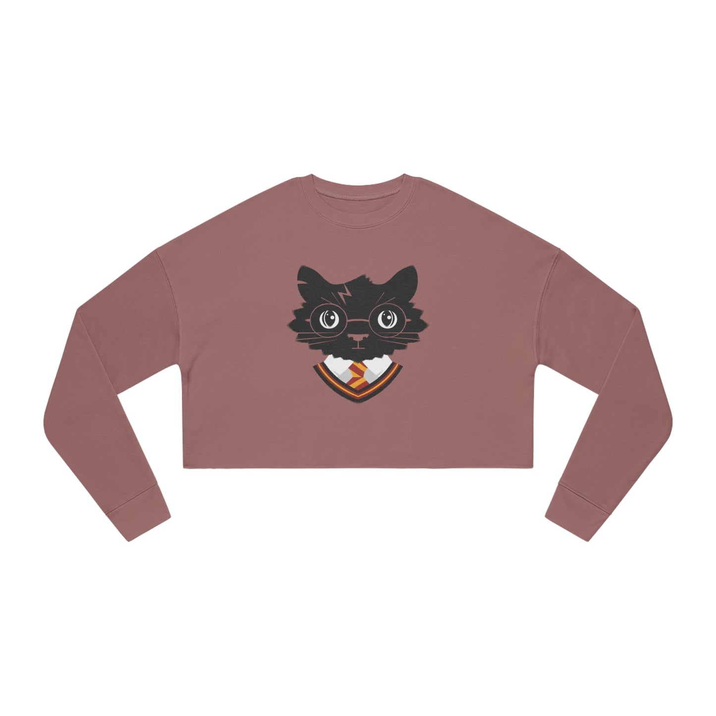 Wizard Cat Women's Cropped Sweatshirt