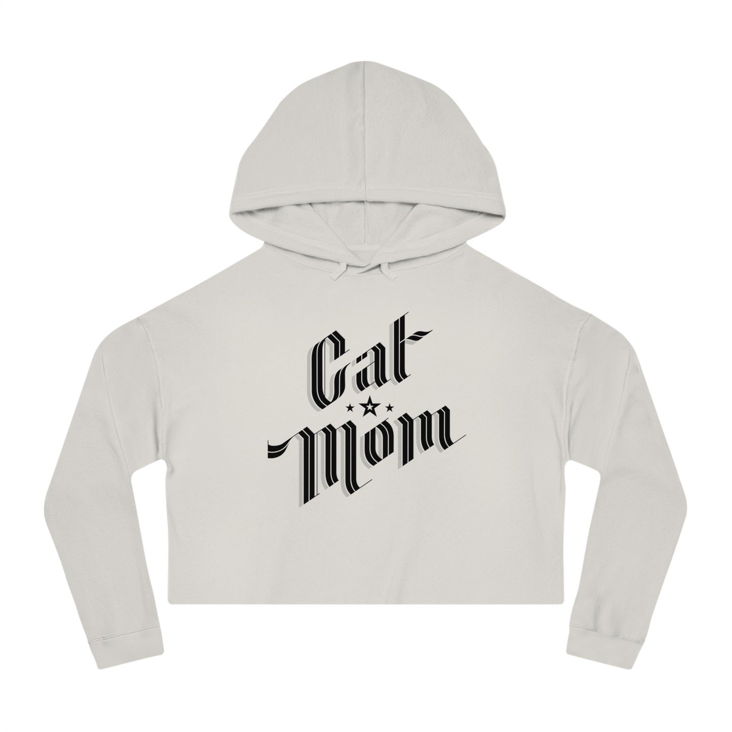 Cat Mom Women’s Cropped Hooded Sweatshirt