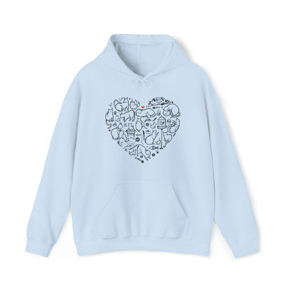 Cat Heart Women's Hooded Sweatshirt