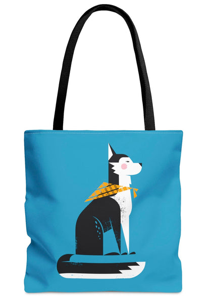 Sitting Husky Tote Bag