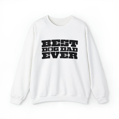 Best Dog Dad Ever Men's Heavy Blend Crewneck Sweatshirt