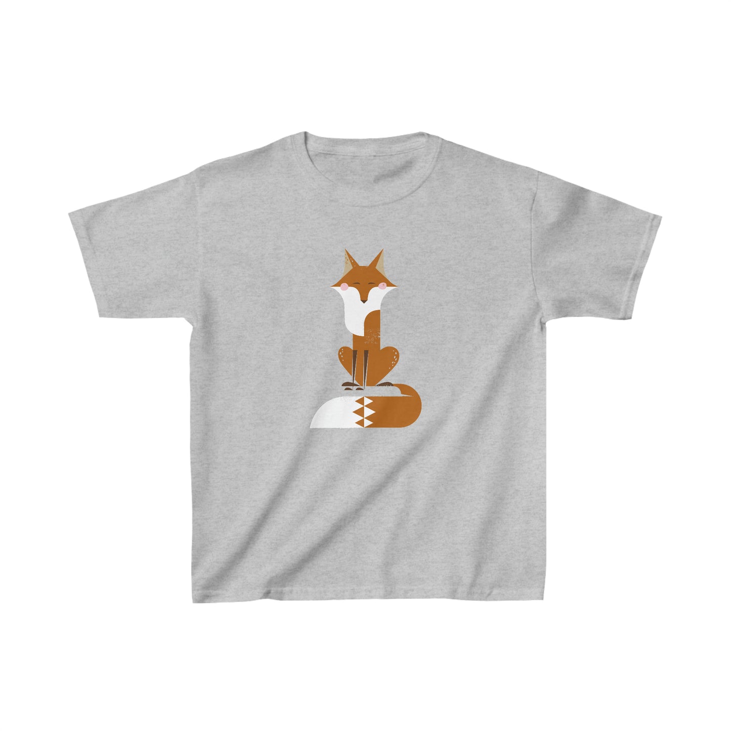 Sitting Fox Kid's Heavy Cotton Tee