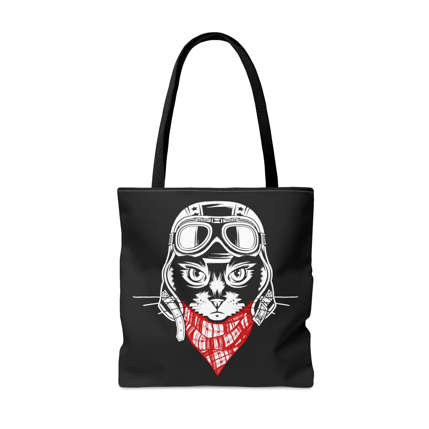 Black Motorcycle Cat Tote Bag