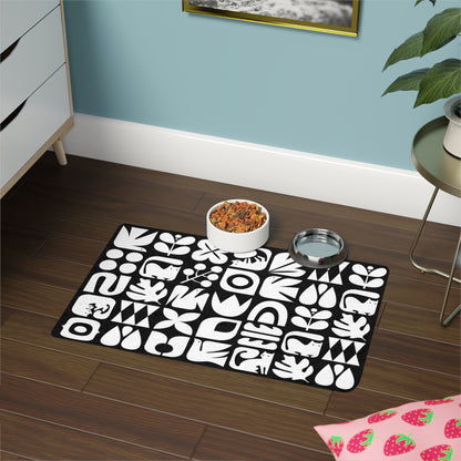 Cats and Birds Graphic Pet Food Mat (12x18)