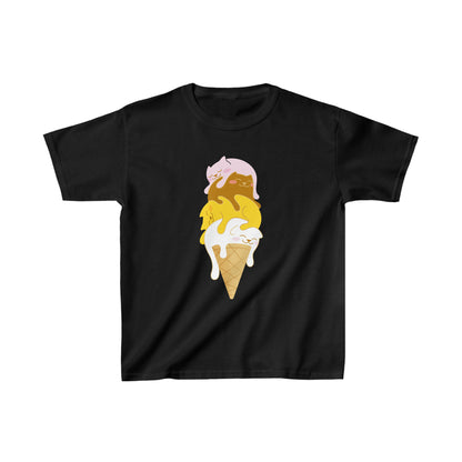 Colorful Kitty Cone Kid's Heavy Cotton Graphic Tee