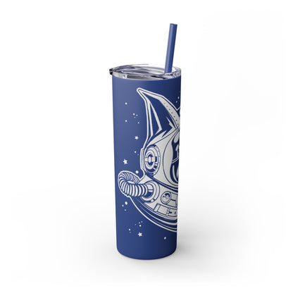 Space Dog Skinny Tumbler with Straw, 20oz