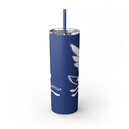 Angel Dog Skinny Tumbler with Straw, 20oz