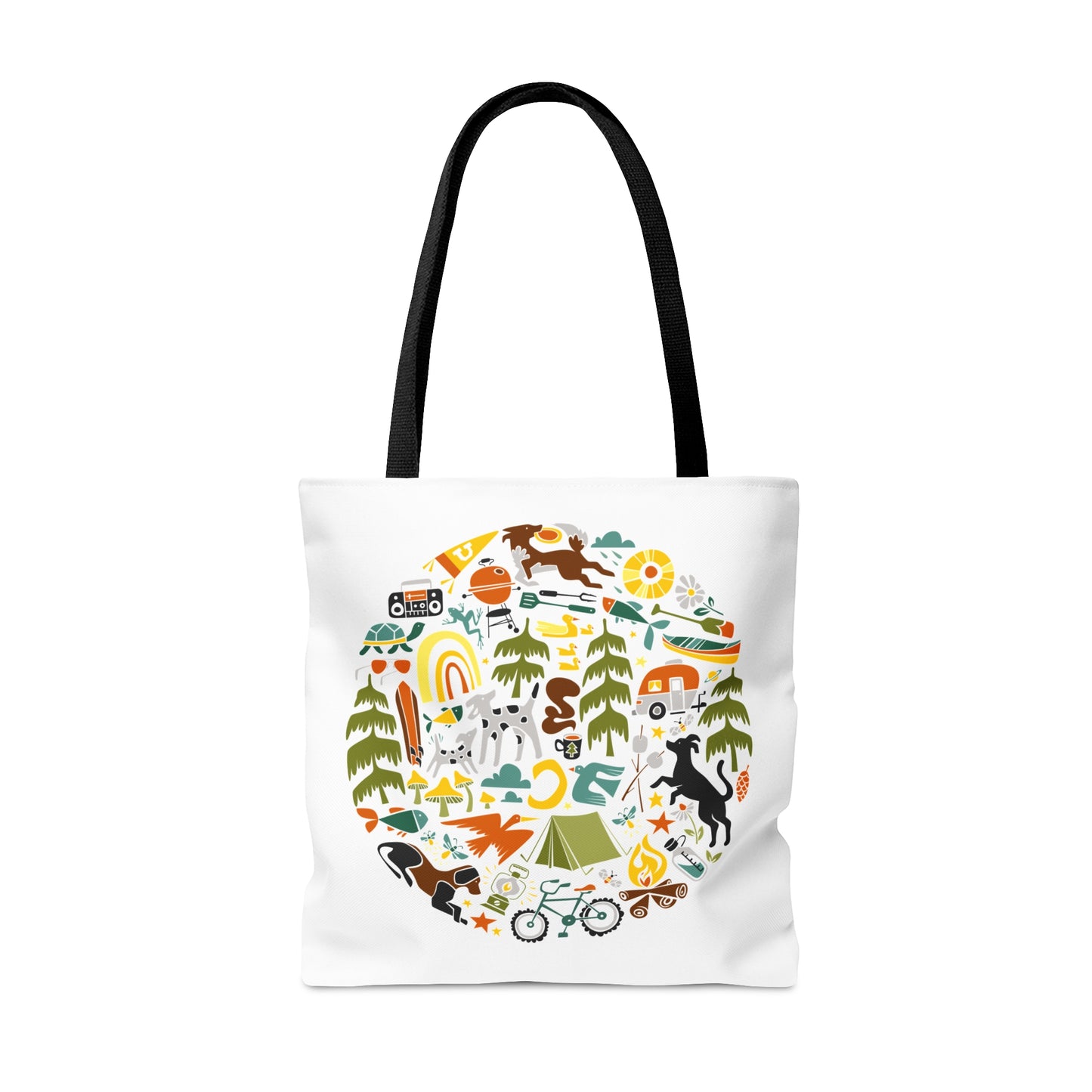 Camp Dogs Tote Bag