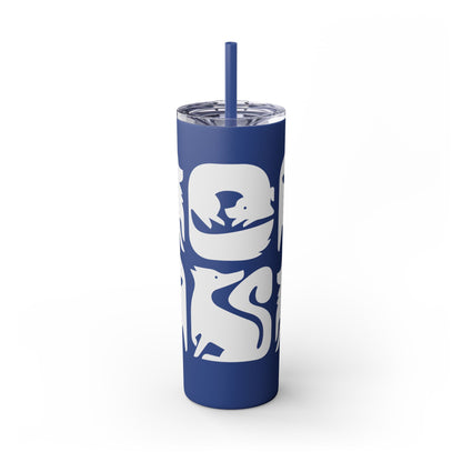 Graphic Dogs Skinny Tumbler with Straw, 20oz