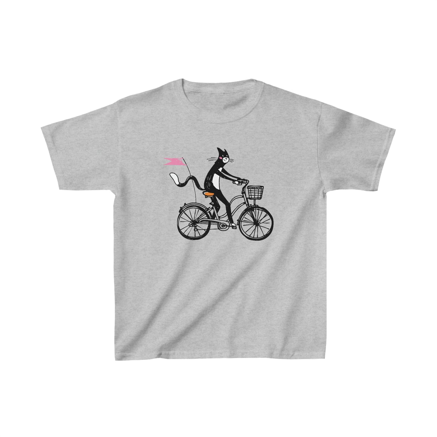 Bicycle Cat Kid’s Heavy Cotton Graphic Tee