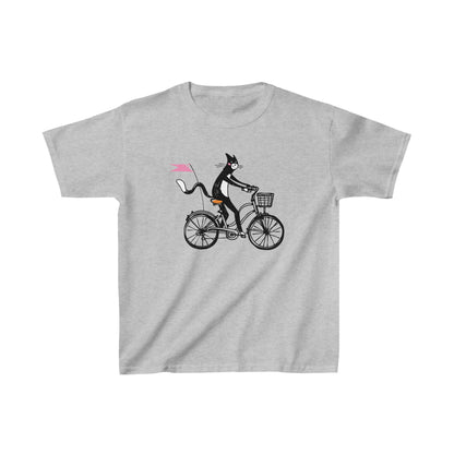 Bicycle Cat Kid’s Heavy Cotton Graphic Tee