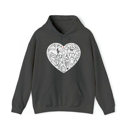 Dog Heart Women's Hooded Sweatshirt