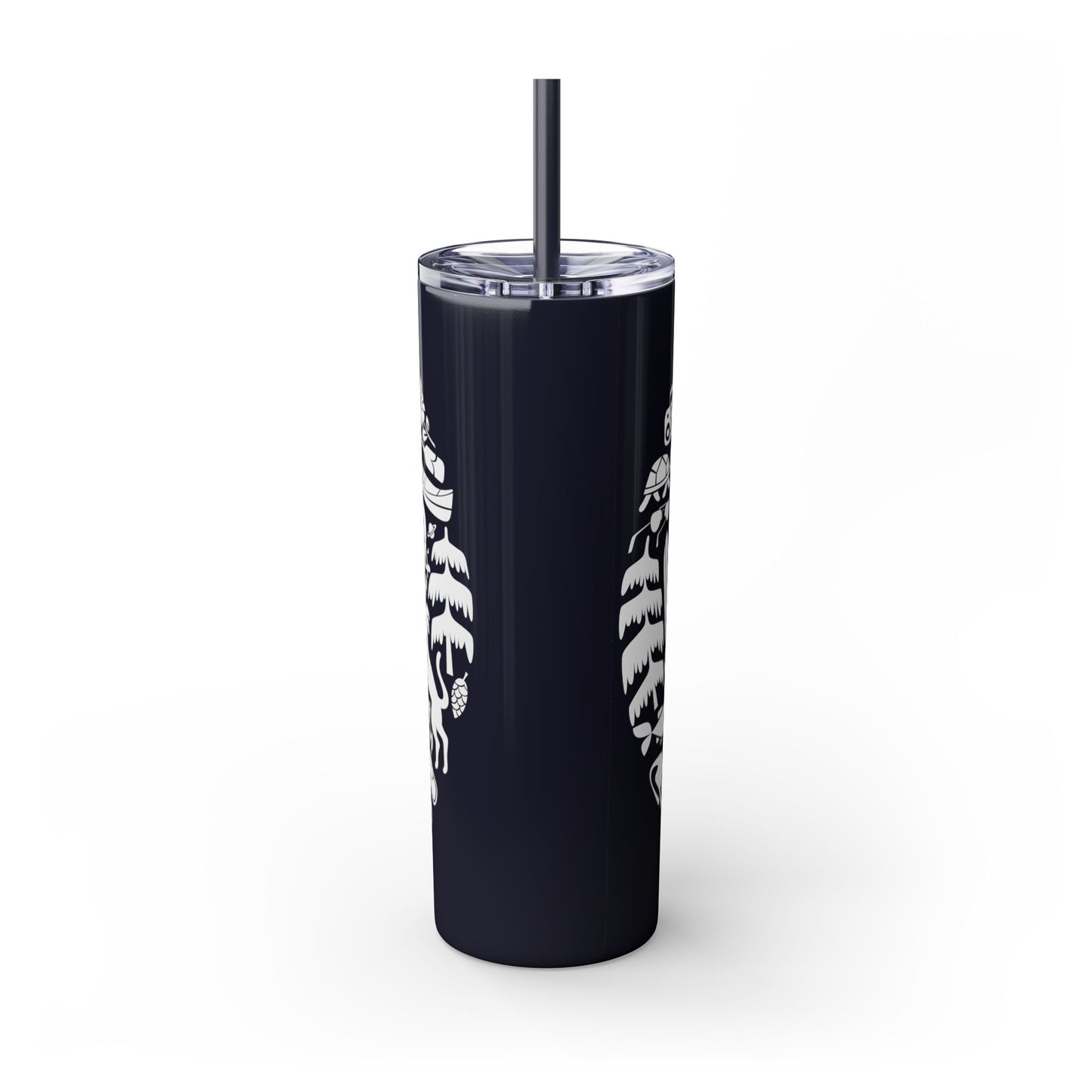 Camping Dogs Skinny Tumbler with Straw, 20oz