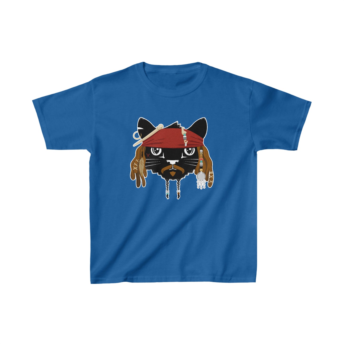 Pirate Cat Kids Heavy Cotton Graphic Tee